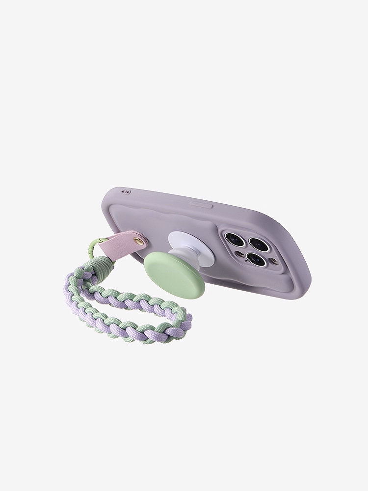 Shockproof Yellow Air Cushion Lanyard Phone Case – Full-Body Soft Bubble Cover with Strap