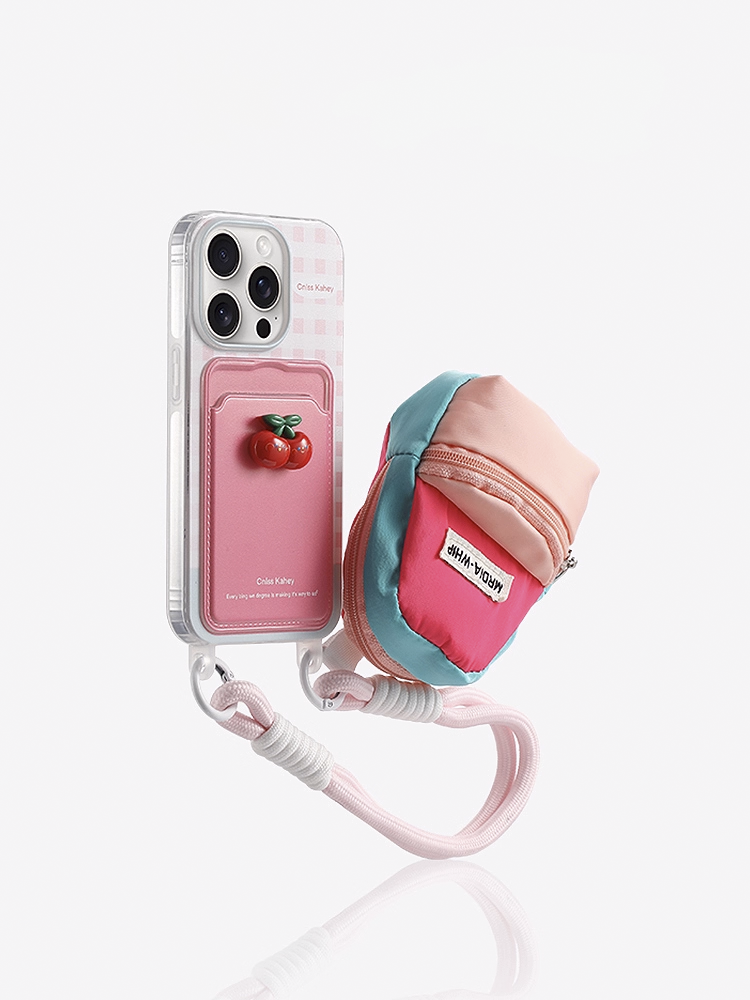 2-in-1 Lanyard Phone Case with Storage Pouch – Eco Silicone, Shockproof & Hands-Free
