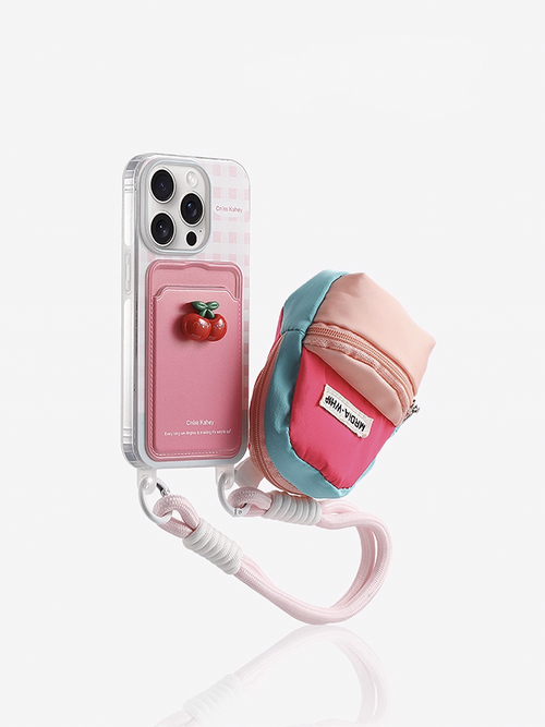 2-in-1 Lanyard Phone Case with Storage Pouch – Eco Silicone, Shockproof & Hands-Free